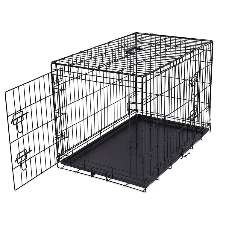 Folding wire dog outlet crate